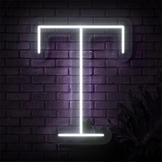 Brighten Your Wedding, Bar, and Home Decor with the Personalized Initial Letter T LED Neon Sign