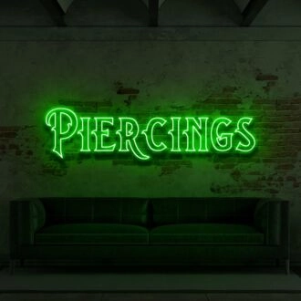 Piercings For Tattoo Studio Neon Sign for Tattoo Studios