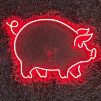 Pig Bbq Led Sign Custom Grill Bbq Neon Light Restaurant Bbq Decor