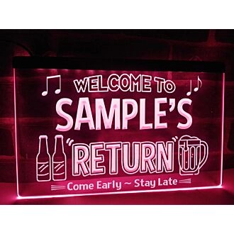 Welcome to the Return Personalized Hanging Neon Sign