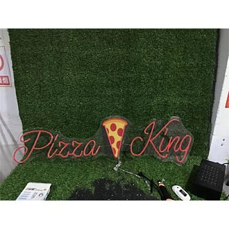Brighten Your Business, Bar, or Home Hangout with the Pizza King UV Custom LED Neon Sign - Perfect for Parties, Weddings, and Storefronts.