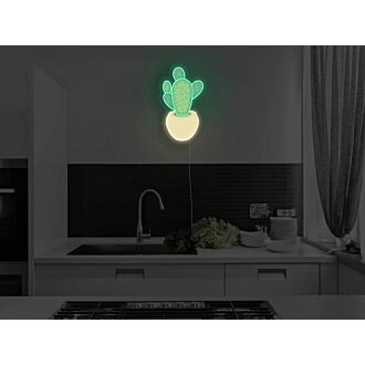 Potted Cactus Neon Sign