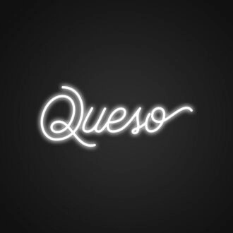 Queso Neon Sign for Food Lovers