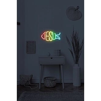 Rainbow Jesus Neon Sign