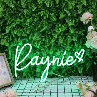 Raynie Green Neon Sign