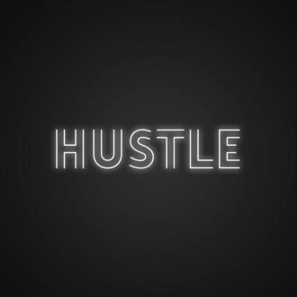 Retro Hustle Neon Sign for Motivational and Vintage Decor