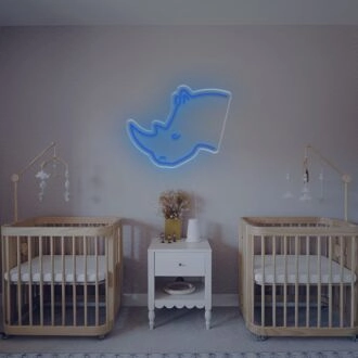 Brighten Your Space: Rhino Head LED Neon Sign for Bars, Offices, and Modern Home Decor