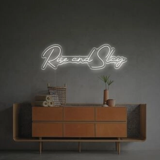 Elevate Your Home Decor, Office Ambiance, and Event Glam with the Radiant Rise And Slay LED Neon Sign.