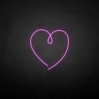 The heart of love' neon sign