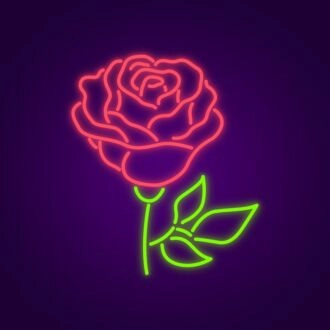Rose Neon Sign for Romantic Settings
