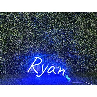 Elevate Your Space with Ryan Blue LED Neon Sign - Perfect for Home Decor, Office Ambiance, and Vibrant Bar Settings