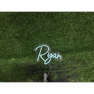 Brighten Up Your Space: Ryan Blue Neon Sign for Home Decor, Office Ambiance, Storefronts, and Lively Bar Settings