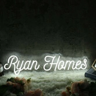 Ryan Homes White Neon Sign