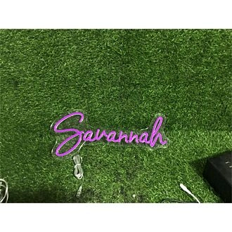Brighten Up Your Space: Savannah Custom LED Neon Sign for Weddings, Parties, and Chic Home Decor