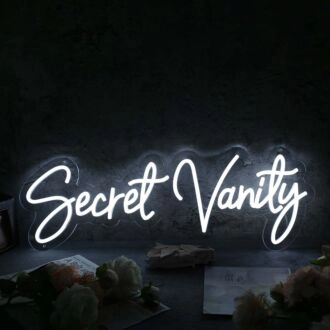 Secret Vanity White Neon Sign
