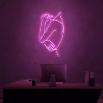 Send Nudes Neon Sign Female Body Art Sign