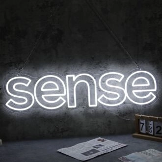 Sense White LED Neon Sign