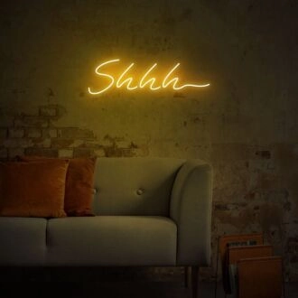Shhh Keep Quiet Neon Sign for Quiet and Relaxation Spaces