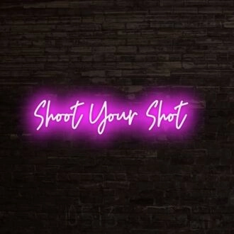 Shoot Your Shot Neon Sign perfect for motivational decor