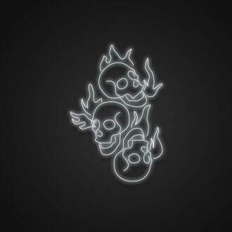 Skull Sign Neon Sign for Edgy and Bold Decor