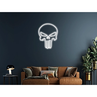 Skull Sign Neon Sign for Halloween and Bold Decor