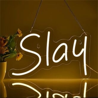 Brighten Up Your Space: Slay LED Neon Sign Perfect for Home Decor, Office Ambiance, and Trendy Bar Settings