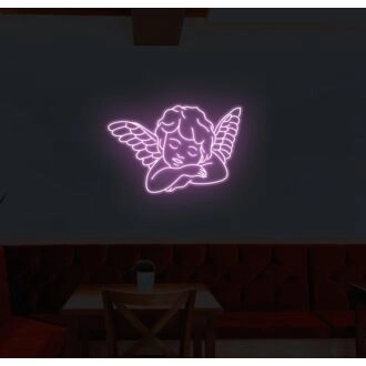 Sleeping Angel Cupid Neon Sign
