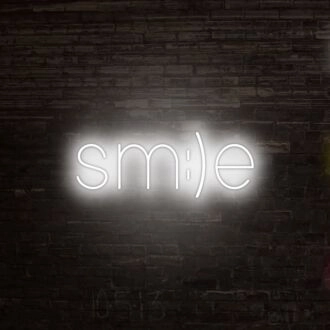 Smile Neon Sign for a cheerful and positive atmosphere