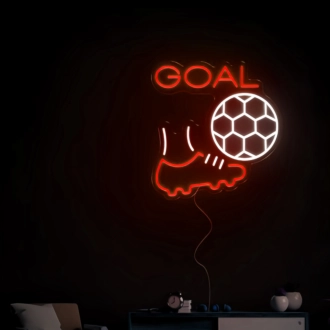 Premium Kicking Soccer Neon Sign