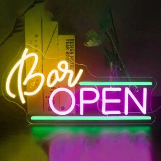 Bar Open: Light Up Your Space with Neon Hospitality