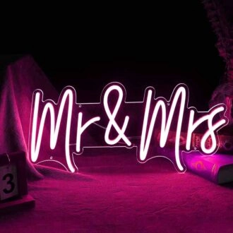 Mr & Mrs Neon Marking the Union of Two Souls