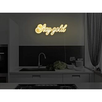 Stay Gold Metallic Neon Sign