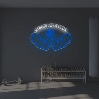 Brighten Up Your Gym Space or Fitness-Themed Parties with the Strong Gym Club LED Neon Sign.