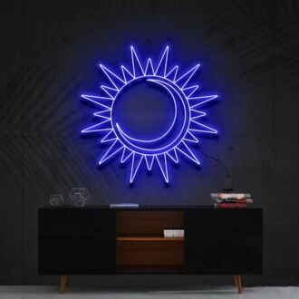 Sun Moon Neon Sign for Peaceful and Relaxing Spaces