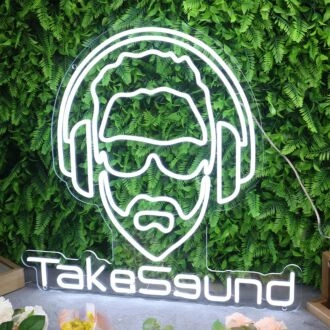 Take Sound White Custom Neon Sign