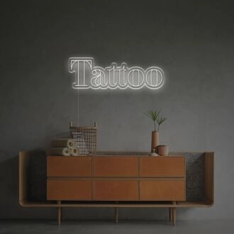 Elevate Your Space: Tatto By Rome Font LED Neon Sign for Home Decor, Bars, and Weddings.