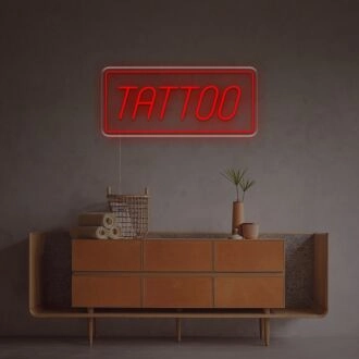 Brighten Your Tattoo Studio, Bar, and Game Room with the Tattoo With Tangle LED Neon Sign.