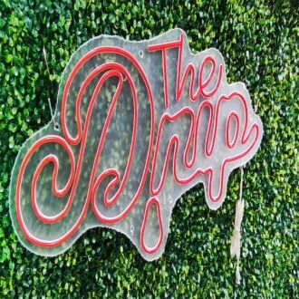 Brighten Up Your Space: The Drip Red LED Neon Sign for Home Decor, Bars, and Romantic Evenings