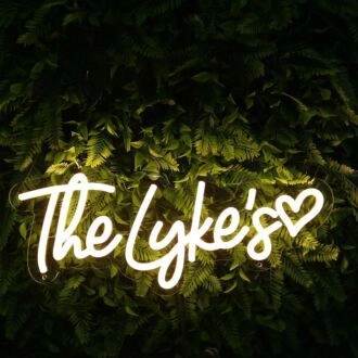The Lykes Yellow Neon Sign
