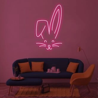 The Rabbit Neon Sign for Animal and Whimsical Decor
