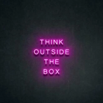 'Think Outside The Box' Neon Sign