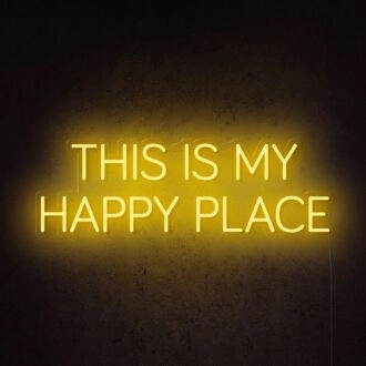 This Is My Happy Place Neon Sign for Personal and Cozy Spaces