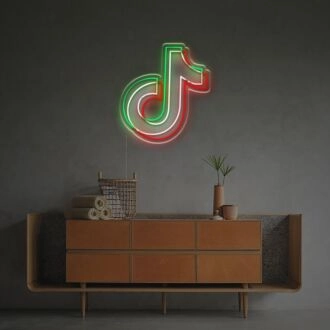 Brighten Up Your Social Space: TikTok Logo LED Neon Sign for Bars, Stores, and Trendy Home Offices