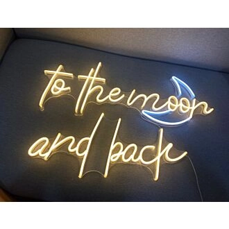 To The Moon And Back Neon Sign