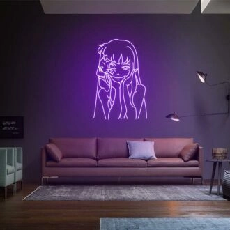 Tomie Neon Sign for Horror and Manga Enthusiasts