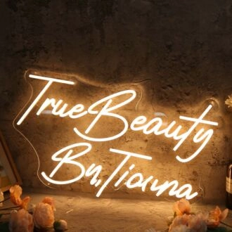 True Beauty By Tiauna Yellow Neon Sign