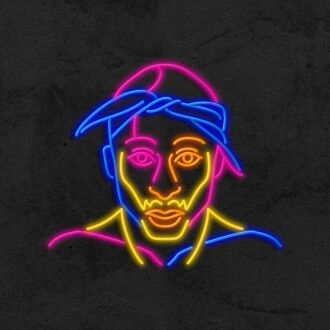 Tupac Neon Sign