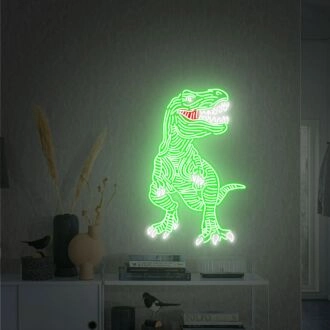 Add a prehistoric glow to your room, office, or event with Tyrannosaurus Rex Neon Sign T Rex Neon Decor Neon Sign Art.