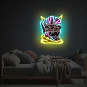 Transform your space into an interstellar haven for home décor, bars, and theme parties with Ugly Alien Guy LED Neon Acrylic Artwork.