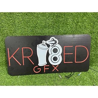 Make your bar, office, or store glow vibrantly with the Uv Sign Kred Gfx LED Neon Sign.